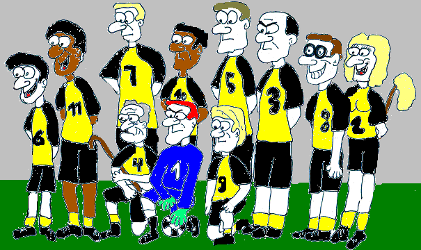 Das Team von links stehend:Kaag, Gülülöglü, Adler, Bastürk, Krabbenfroh, Bull, Blindgang, Koschinsky. Hockend: Schneider, Kutter, Pflanz