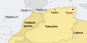 Karte Tunesiens
